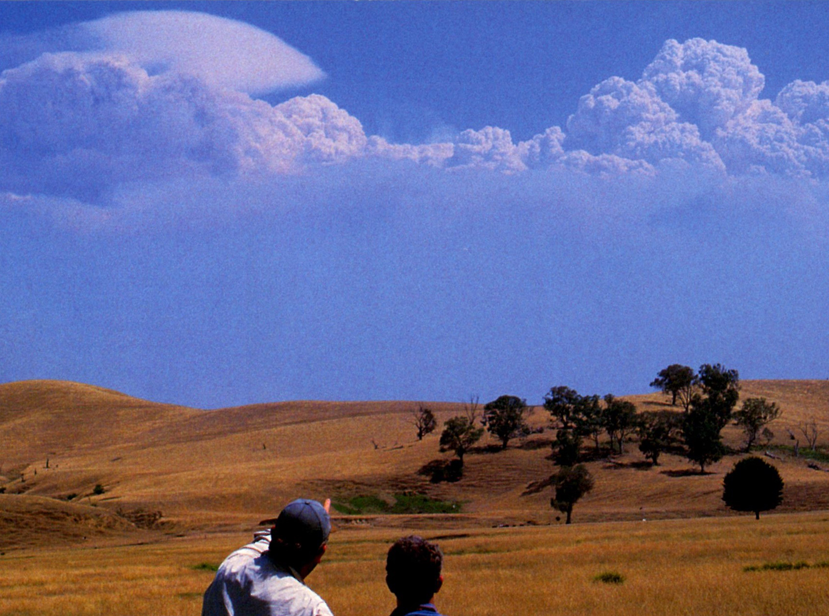 Frightening times on Australia Day Weekend 2003 as smoke clouds tower 10,000 metres above the Indi valley.