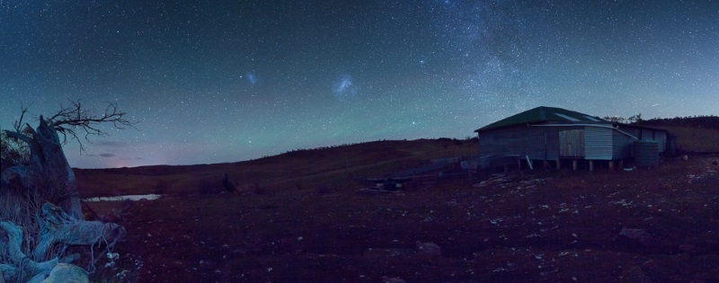 Shearing shed starry night
