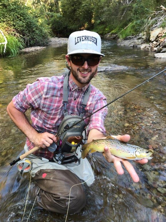 Jack with a brown from a small mountain stream. 